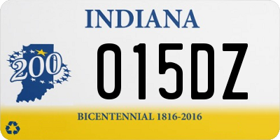 IN license plate 015DZ