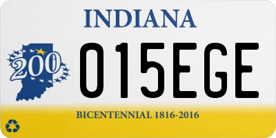 IN license plate 015EGE