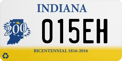 IN license plate 015EH