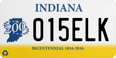 IN license plate 015ELK