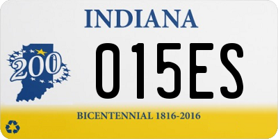 IN license plate 015ES