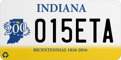 IN license plate 015ETA