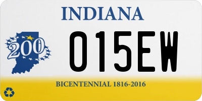 IN license plate 015EW