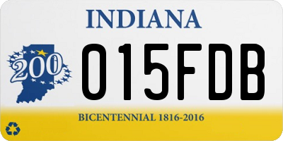 IN license plate 015FDB