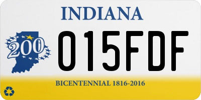 IN license plate 015FDF