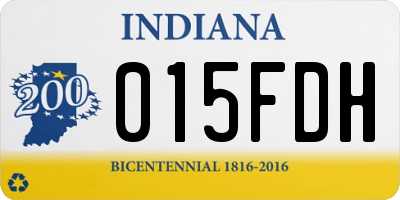 IN license plate 015FDH