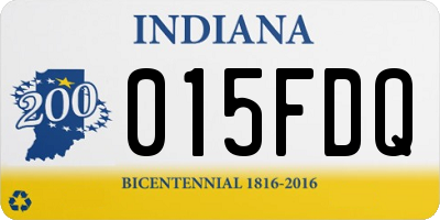 IN license plate 015FDQ
