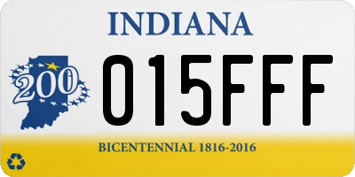 IN license plate 015FFF