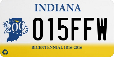 IN license plate 015FFW