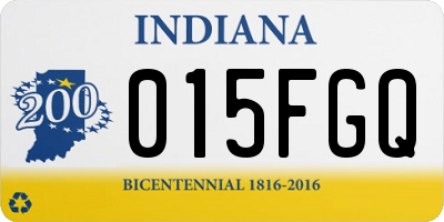 IN license plate 015FGQ