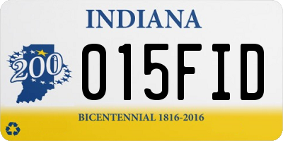 IN license plate 015FID