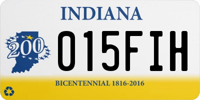 IN license plate 015FIH