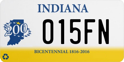 IN license plate 015FN
