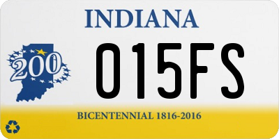 IN license plate 015FS