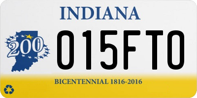IN license plate 015FTO