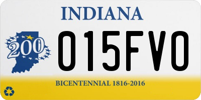 IN license plate 015FVO