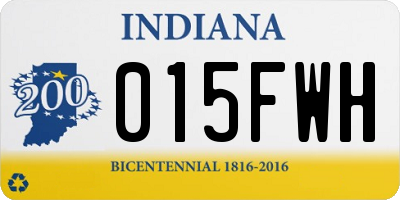IN license plate 015FWH