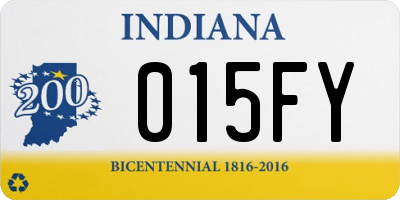 IN license plate 015FY
