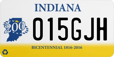 IN license plate 015GJH