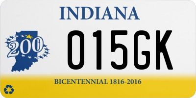 IN license plate 015GK