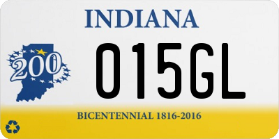 IN license plate 015GL