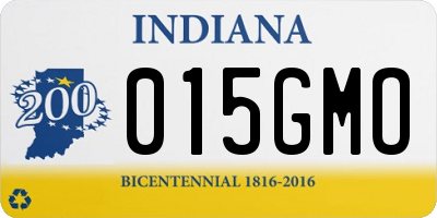 IN license plate 015GMO