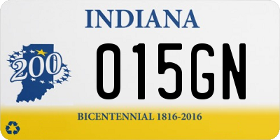 IN license plate 015GN