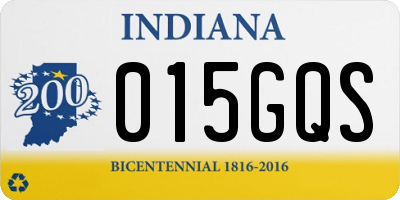 IN license plate 015GQS