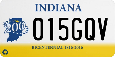 IN license plate 015GQV