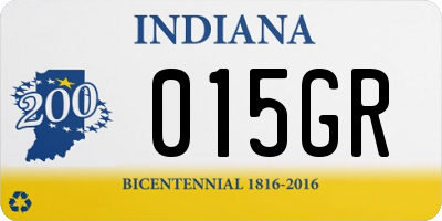 IN license plate 015GR