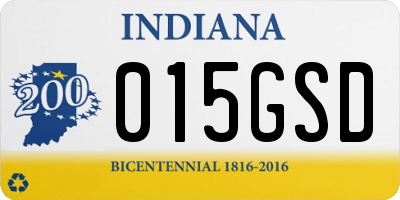 IN license plate 015GSD