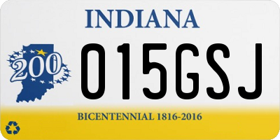 IN license plate 015GSJ