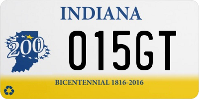 IN license plate 015GT