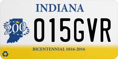 IN license plate 015GVR