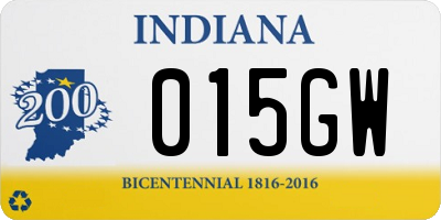 IN license plate 015GW