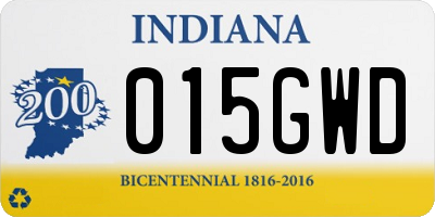 IN license plate 015GWD