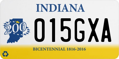IN license plate 015GXA