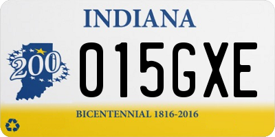 IN license plate 015GXE