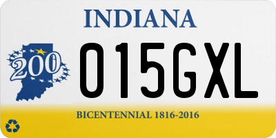 IN license plate 015GXL