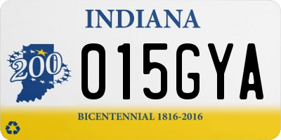 IN license plate 015GYA