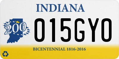 IN license plate 015GYO