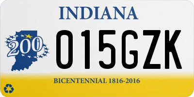 IN license plate 015GZK