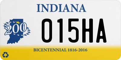 IN license plate 015HA