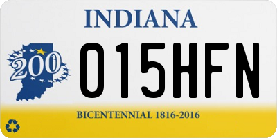 IN license plate 015HFN