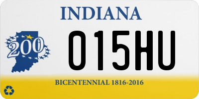 IN license plate 015HU