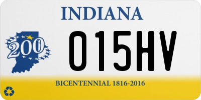 IN license plate 015HV