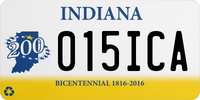 IN license plate 015ICA