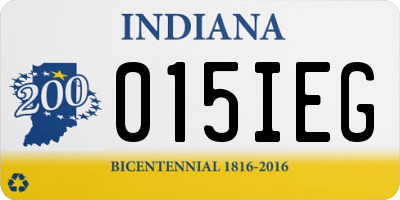 IN license plate 015IEG