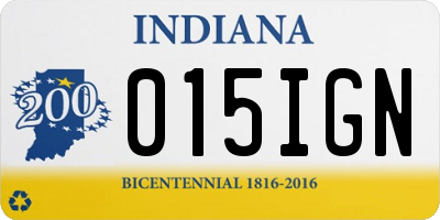 IN license plate 015IGN