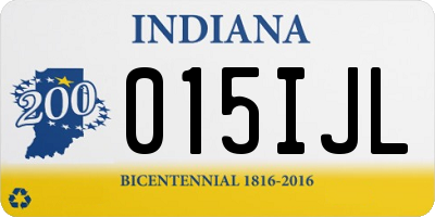 IN license plate 015IJL